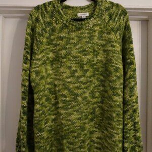 Topshop | Green Knitted Oversized Space Dye Sweater, size Medium/Unisex